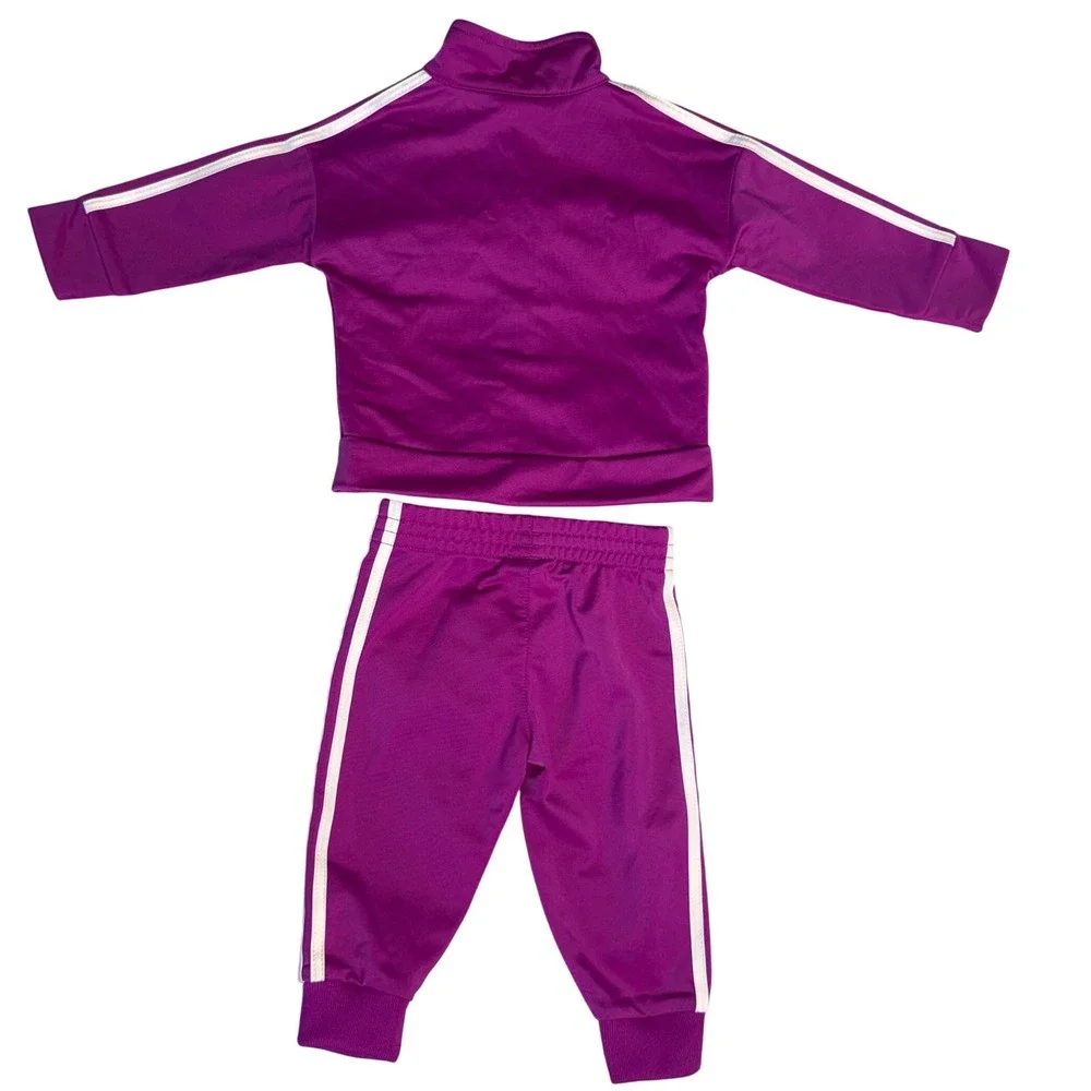 Adidas Tracksuit Purple Polyester Baby 6M Sporty Activewear Excellent